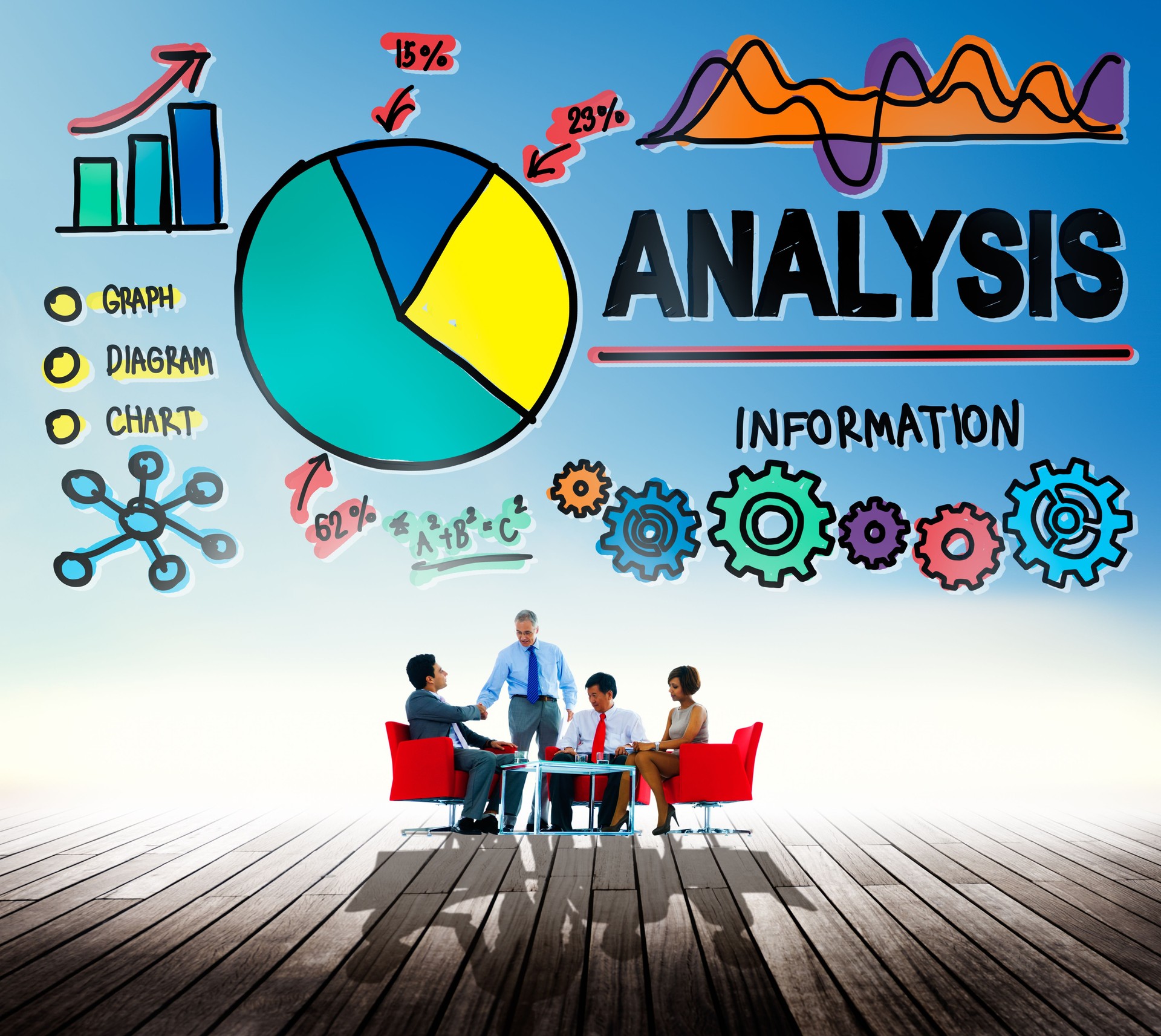 Bar analyse graphique d'analyse des données du graphique d'informations de conception