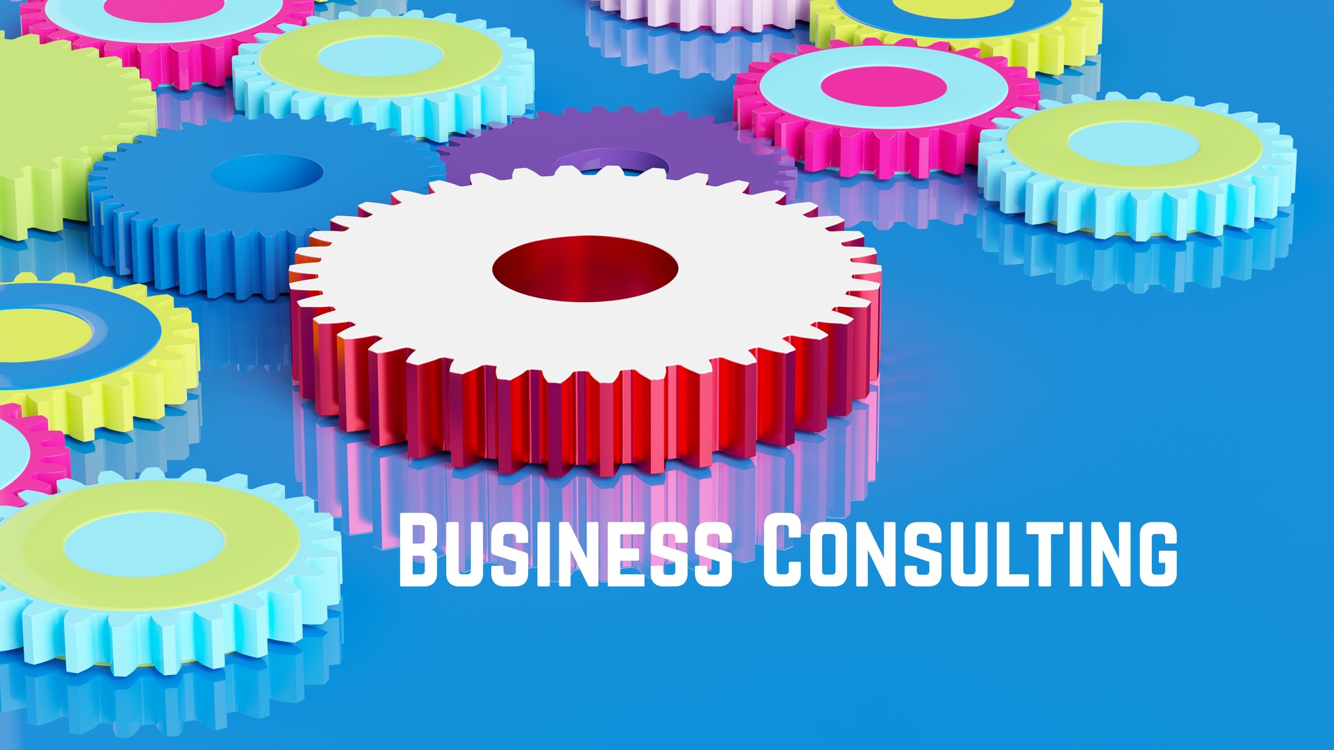 Conseil en affaires Stratégie Concept Gears 3D